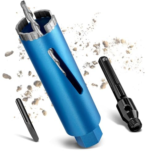 M22 Dosensenker für Kernbohrgerät Ø82mm mit SDS-Max & 10mm Turbo L 200mm | Max. 2200U/M, zum Mauerwerk Stahlbeton Beton Trockenbau, Diamantbohrkrone Trockenbohrkrone Nass Kernbohrer
