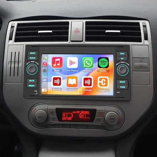 2+64G Android 15 Autoradio CarPlay wireless per Ford Kuga 2008-2011,2 Din 7 Zoll Touchscreen Auto Stereo Touch Screen Radio Bluetooth Multimediale con GPS WiFi FM Mirror Link Backup Camera