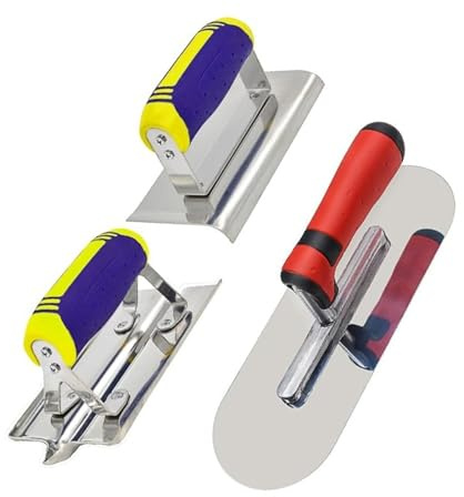 Spatule ergonomique pour maçonnerie fabriquée en acier inoxydable antirouille pour bordure de piscine et lissage des murs Spatule de maçonnerie d'angle