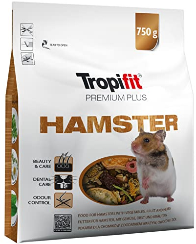 Hamster Premium Plus 750g - Alimento con Verduras, Frutas y Hierbas para hámsters