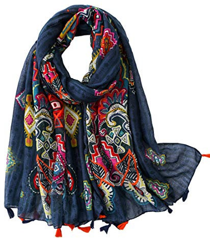 FAIRYGATE Schal Damen Pashmina für Sommer Frühling Ganzjährig XXL Tuch Damenschal Multifunktionstuch Stola 0225, 90 * 180 cm