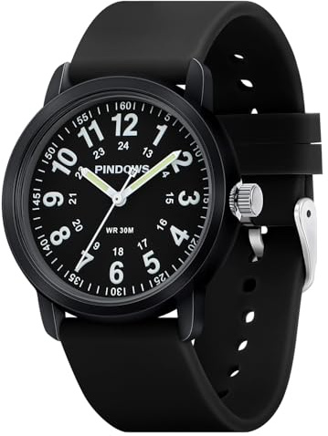 PINIDOUS Damen Uhren für Krankenschwester Medizinische Fachleute Teenager,Unisex Herren Uhren für Damen,Silikonband(Geschenk Band) Leuchtende Zifferblatt Wasserdicht Analog Uhren