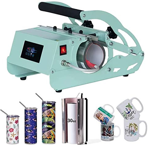 Lxwyq 2 en 1 Tumbler Heat Press Machine, DIY Sublimation Mug Cup Heat Transfer Machine Mug Press for 16oz / 20oz / 30oz Mug Heat Press