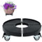 CEEDIR Rodillo para plantas, diámetro 39-52 mm, ajustable, con ruedas giratorias, ayuda de transporte para plantas, color negro