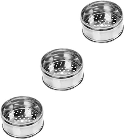 ANSNOW Vaporera de Acero Inoxidable Vaporera Pequeña para Panecillos Bao Vaporera para Dumplings Cesta para Cocinar Al Vapor de Acero Inoxidable Cesta para Dim Sum Inserto para Vaporera Revestimient