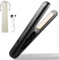 Lisseur Cheveux, Fer A Lisser, Mini Lisseur Cheveux, 2 En 1, Mini Fer À Lisser En Céramique, Professionnel Hair Straightener Styler, Pour Tous Types De Cheveux Crépus, Bouclés Et Très Longs (Noir)