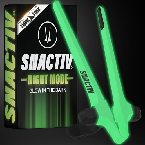SNACTIV PRO Finger Chopsticks for Gamers - As Seen on Shark Tank! Official Snacking Tool - Enjoy Snacks & Chips Mess-Free - Comfortable & Durable Plastic - Black, Night Mode - Dishwasher Safe