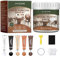 Laminate Floor Repair Kit, 11pcs Wood Furniture Scratch Repair Paste Set with Wood Putty 5 Colors Wood Touch Up Filler and Tools, Laminate Floor Repair Kit for Scratch, Cracks, Stain