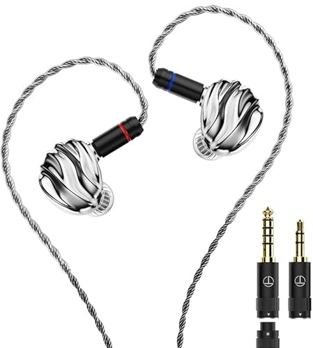 LEAUDIO TRN Shell 4DD Planar Hybrid Kopfhörer mit 2-poligem abnehmbarem Kabel, austauschbare Düse, Design Kopfhörer (ohne Mikrofon)