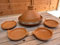 Service Tajine 5 pièces - 4 personnes- Tajine Ø 26 et ses 4 assiettes - ARTISANAT et TRADITION du Maroc - Authenticité et voyage (Tajine Berbère)