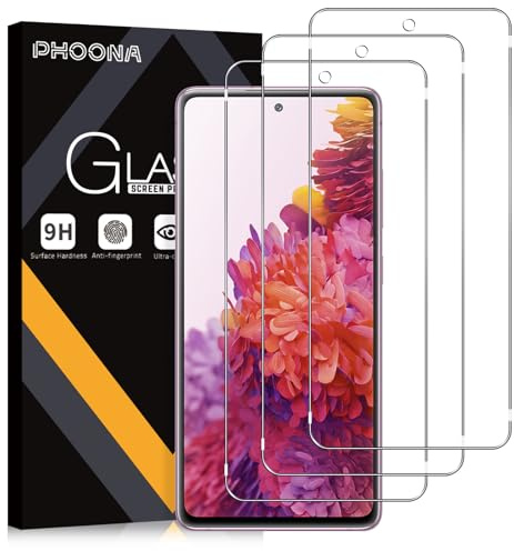 Phoona 3 Stück Panzer Schutz Glas für Samsung Galaxy S20 FE 5G, 9H Härte Schutzfolie, 0.33mm HD Displayschutz Folie, Full Screen Stoßfest Frei von Kratzern für Samsung S20 FE （6,5 Zoll）