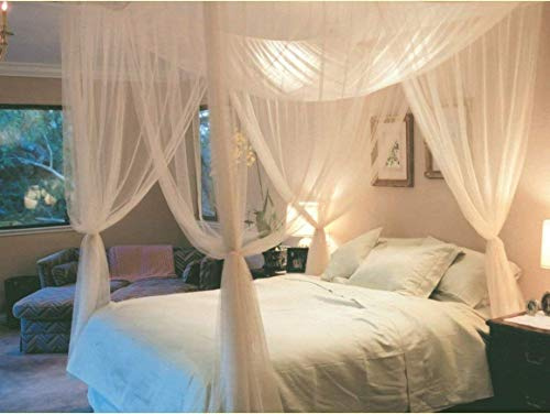 Aeromdale Betthimmel/Moskitonetz, für Himmelbett in King-/Queensize, weiß