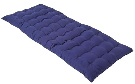 Homescapes Bankauflage 2-Sitzer dunkelblau – Sitzkissen Bank Outdoor/Indoor, Oeko-TEX-Zertifiziert, Sitzauflage waschbar für Gartenbank & Sitzbank, 108x42 cm