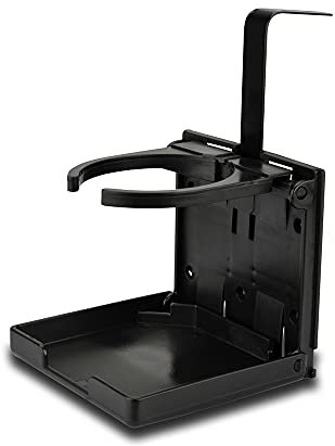 CARTREND Auto Getränkehalter klappbar Dosenhalter Flaschenhalter Trinkhalter Becherhalter für Lüftung mit Klemmbügel, schwarz