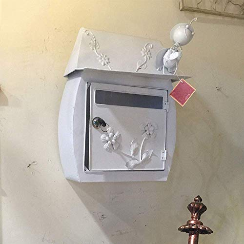 Boîtes aux lettres murales Boîte aux lettres ancienne, boîte aux lettres, boîte aux lettres, boîte aux lettres murale de style anglais, boîte aux lettres verrouillable en acier, fonte d'aluminium