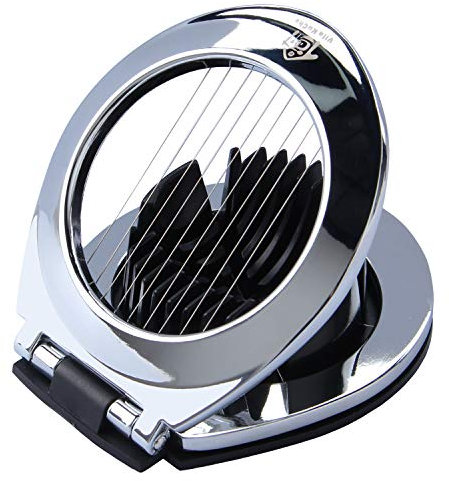 Vila KuChe Multi Function Stainless Steel Egg Slicer for Hard Boiled Eggs Dishwasher Safe Heavy Duty Egg Cutter Kitchen Helper