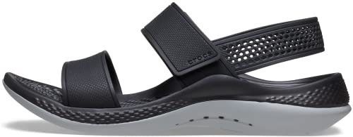 Crocs Donna LiteRide 360 Sandal W Sandalo, Black/Light Grey, 36/37 EU