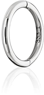 NKlaus Klappcreolen 333er Weißgold, 9 oder 12mm, 1mm dick, einzeln 1 Stück