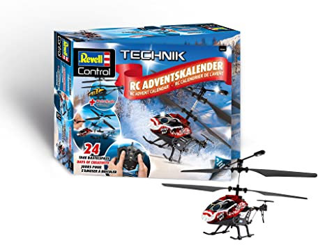 Revell Adventskalender RC Helicopter I Ferngesteuerter Hubschrauber I zum Basteln I RC Adventskalender für Jungen, Mädchen & Erwachsene ab 10 Jahren I Geschenk zu Weihnachten