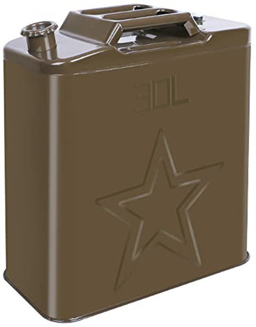 ZWLI garrafa Gasolina Lata de Combustible Lata de Accesorios de automóvil Diesel de Metal Recipiente para Tanque de Combustible de reemplazo de Gasolina De anticorrosión con Pico Flexible, 10L-30L