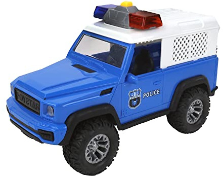 TURBO CHALLENGE - Policía Todo Terreno - Aventura Extrema - 022234-1/16 - Listo para Usar - Pilas Incluidas - Coche de Fricción - Azul - Plástico - A Partir de 3 años