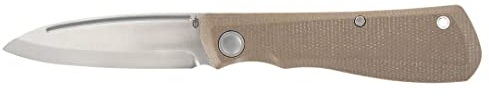Gerber Taschenmesser mit Gürtelclip, Mansfield, Swayback Design mit Scandi-Schliff und Micarta Griffschalen, Klingenlänge: 8 cm, Braun, 30-001908