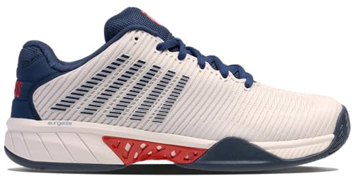 K-Swiss Performance Hypercourt Express 2, Chaussure de Tennis, Blanc de Blanc/Blue Opal/Lollipop,