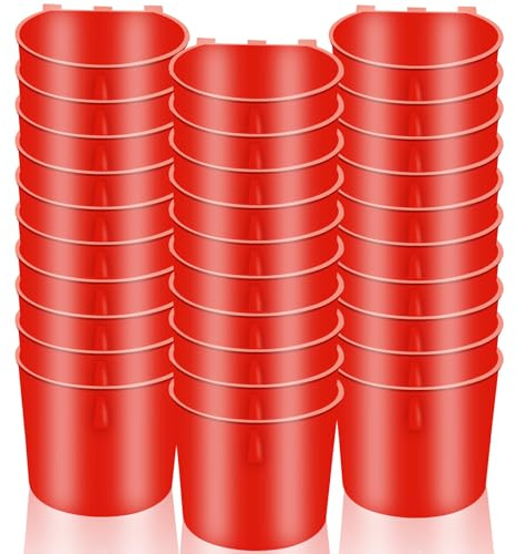 MdakeGo 30 Stück Hühnerstall-Futterspender Wasserbecher, 237 ml, Käfigbecher, Hühner-Futterstation, Käfigbecher, Vögel, hängende Futterspender, Wassernapf für Sittiche, Geflügel, Tauben, Kaninchen,