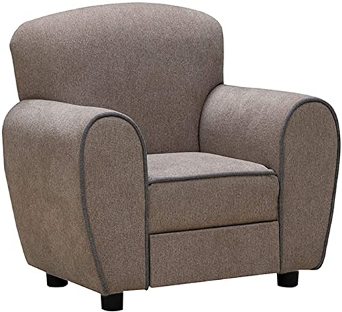 ANAART Kindersofa Lazy Beige oder Grau Mini Stoffsofa Kindersitz Schlafzimmer Lernsessel(Color:Rice Coffee Color)