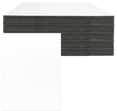 13 x 17 Inch Corrugated Cardboard Sheets Flat Layer Pads White rectangle Separators Bulk Flat Card Boards Inserts for Packing, Shipping,Art,Mailing,Diy Crafts,T-Shirts，Divider Backing 50 Pack
