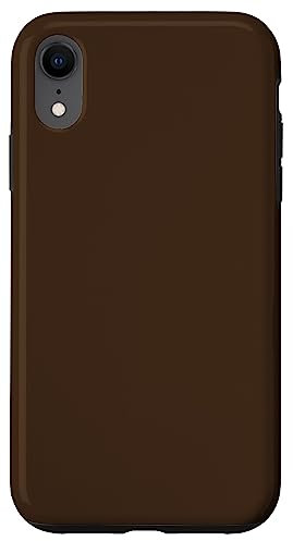Case, Dark Brown Phone Cover For Phone, Plain Brown Phone Case for iPhone XR