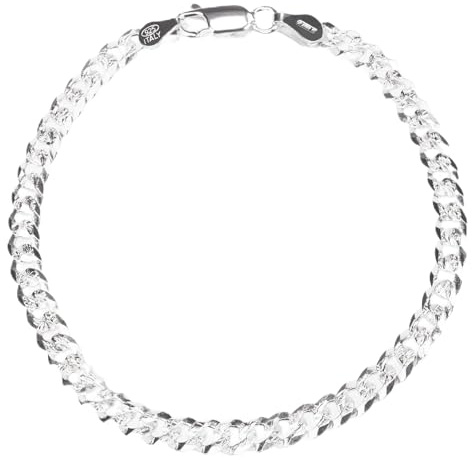 QUADRI Silber Armband Herren - Armbänder für Herren - Panzerkette Armband | Armband Herren Silber 925 Made in Italy - Herren Schmuck
