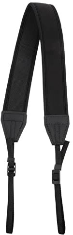 HOMSFOU Sangle pour Appareil Photo Réglable en Néoprène Noir, Lot de 2