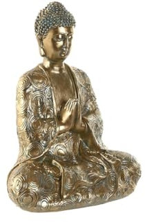 Home ESPRIT Figura Decorativa Dorado Buda Oriental 20 x 12 x 24,3 cm