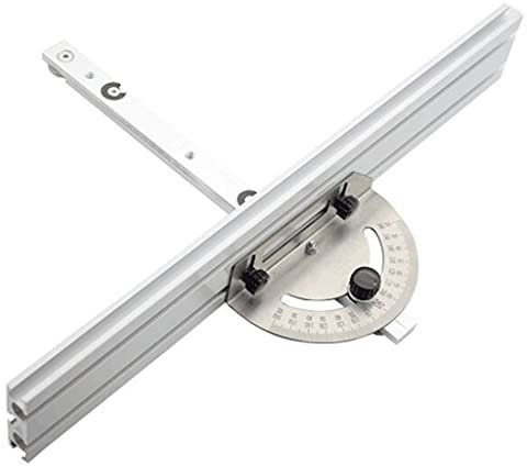 Yanwuwa Règle d'angle de table pour défonceuse, menuiserie, guide d'angle en aluminium extrudé, 415 mm