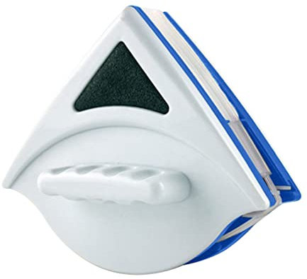 Herramienta Limpieza Ventanas, Limpiador Ventanas magnético, Limpiador Ventanas magnético, Limpiador Vidrio magnético Triangular con Cuerda, Limpiador Ventanas Doble Cara para Ventanas Doble acris