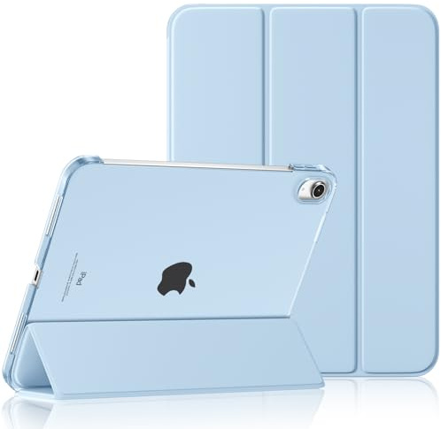 Maledan Case for iPad A16 11th/10th Generation (2025 11 Inch/2022 10.9) | Slim Lightweight, Translucent PC Back, Shockproof Protective Cover, Support Touch-ID, Auto Sleep/Wake, Light Blue