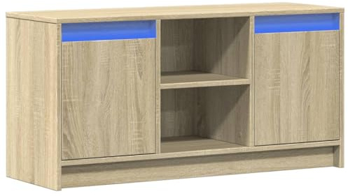 vidaXL TV-Schrank mit LED-Beleuchtung Sonoma-Eiche 100x34x50 cm