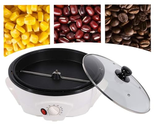 pedenencelia 800g Coffee Roaster Machine,Home Coffee Bean Baking Machine,1200w/Equipped With A Rotating Rod/4 Ventilation Holes/Non-Stick Coating,Coffee Makers,For Baking Raw Beans,Peanuts