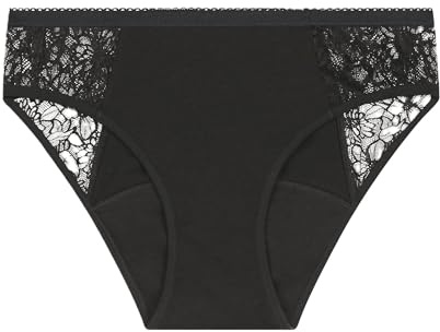 Dim Protect Lot de Culottes Menstruelles en dentelle Lavables Femme x2