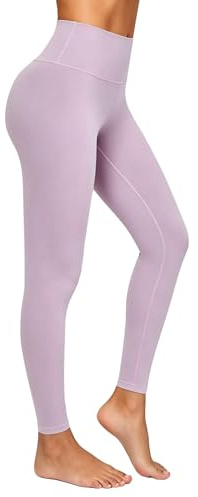 Enjoyoga Leggings Femme Taille Haute [avec Poche Intérieure] - Pantalon de Sport Opaque pour le Sport, le Yoga, le Gym, lilas, taille unique