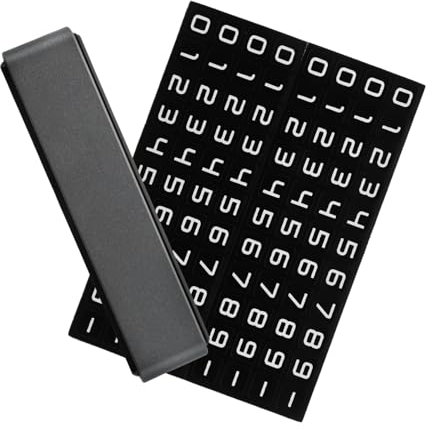 TOKIDNY Temporary Parking Card Plate for Car Double Number Phone Number Weather Resistant Dashboard Accessory
