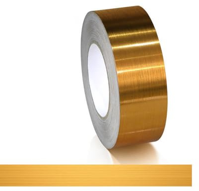 ACESOME Keramikfliesen Zierleiste 2cm x 50m, Selbstklebend Bodenband Dichtbandm, PVC Zierleisten Selbstklebend Peel and Stick, Dekorative Einfassung von Fliesen für Decken Wände Türen (Gold)