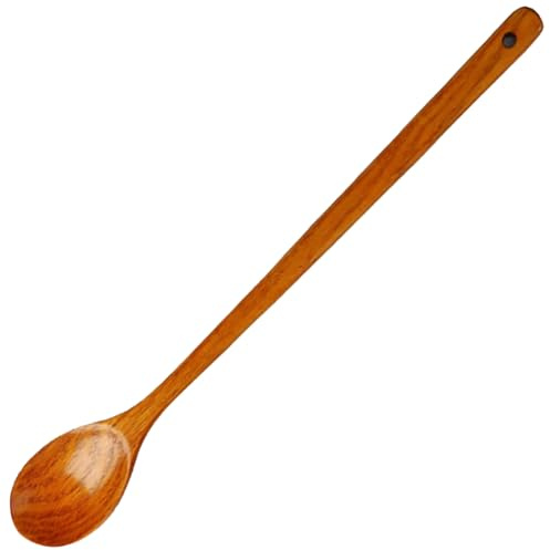 1pc Long Holzlöffel, 20 Zoll hitzebeständiges Holzkochlöffel mit glattem Anti-Scenen-Griff, Küchenutensilien, braun