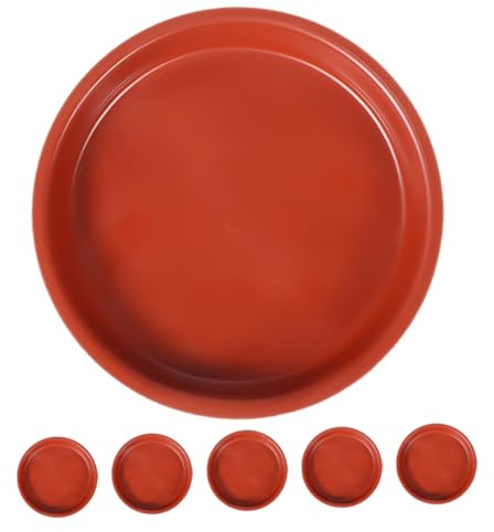 HYTROVE 6 Pièces Soucoupe pour Plantes Plastique Rond Lot de Bac de Récupération pour Pots de Fleurs et Durable pour Intérieur et Extérieur