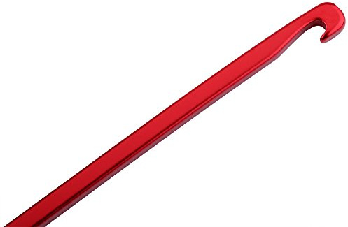 SPYMINNPOO Estacas de Aluminio Resistentes para Tienda de Campaña, Paquete de 10 Clavijas de Roca de 16cm para Toldo Al Aire (Rojo)