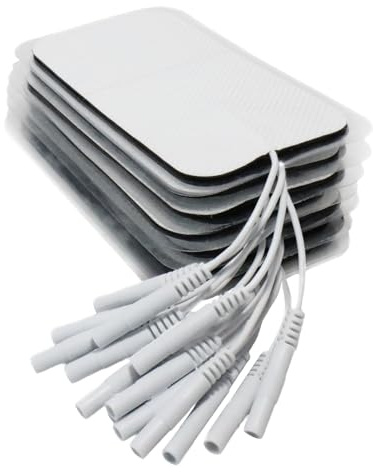 Landrain 12 Stück Tens Elektroden Pads, 10x5 cm Selbstklebende Elektroden Tens Gerät Replacement for 2mm Pin Elektrotherapie