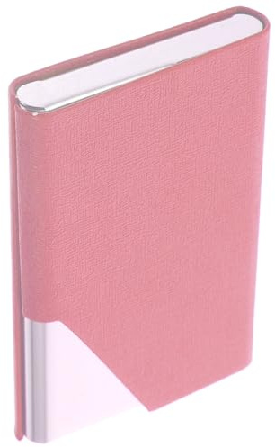 TOYZFRIENDY Metall Visitenkartenetui aus Edelstahl und PU Kompakter Kartenorganizer für Herren Business Kartenhalter Im Taschenformat Robuster Schreibtischkartenbehälter Vielseitiges