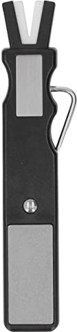 Afilador de cuchillas para patines de hielo, herramienta profesional de pulido de piedra de esmeril con borde de cerámica para patinaje de velocidad y cuchillos para exteriores,
