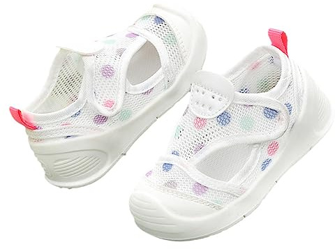 Zapatos de gateo para bebé, verano, para aprender a andar, zapatos de bebé, 12-18 meses, de malla, transpirables, para caminar para niños, suelas suaves, zapatos para aprender a andar, zapatos de bebé